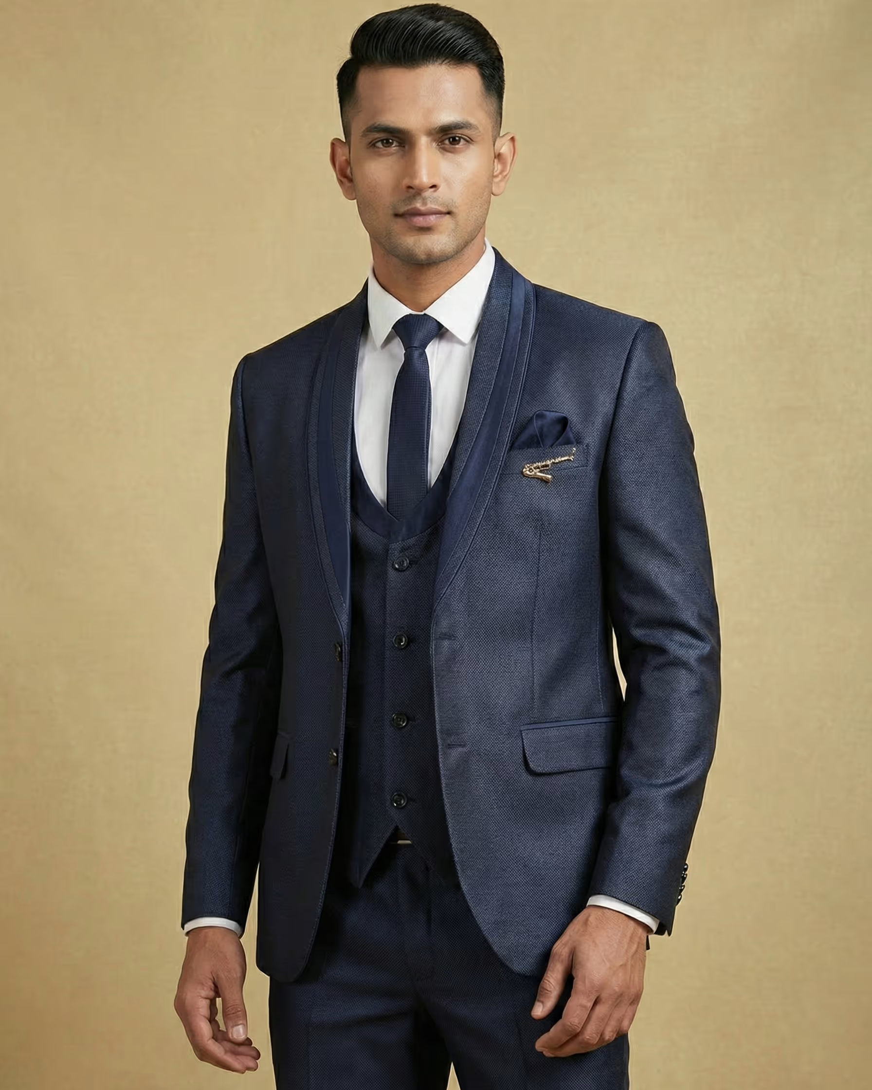 Blue 5-Piece Wedding Suit