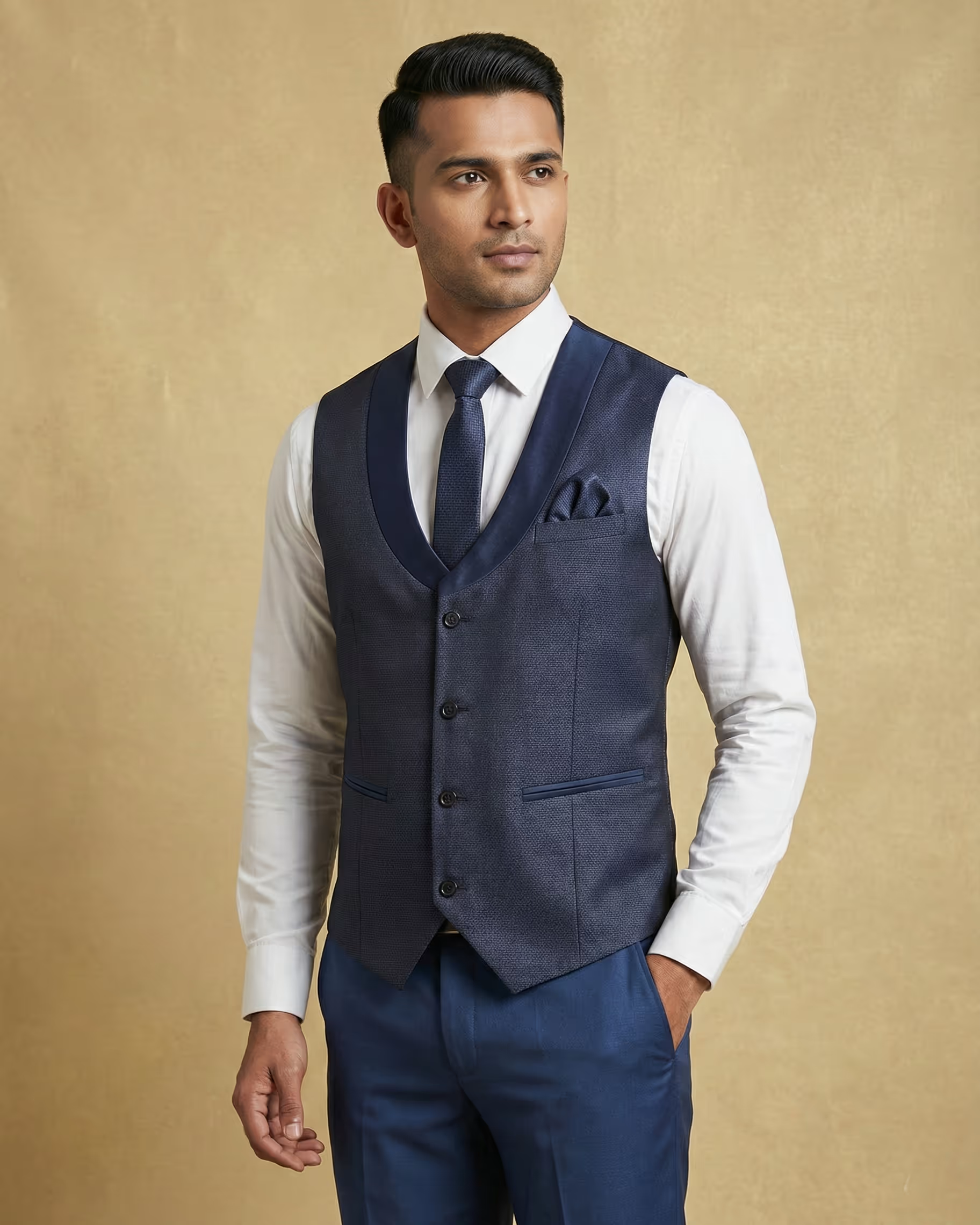 Blue 5-Piece Wedding Suit