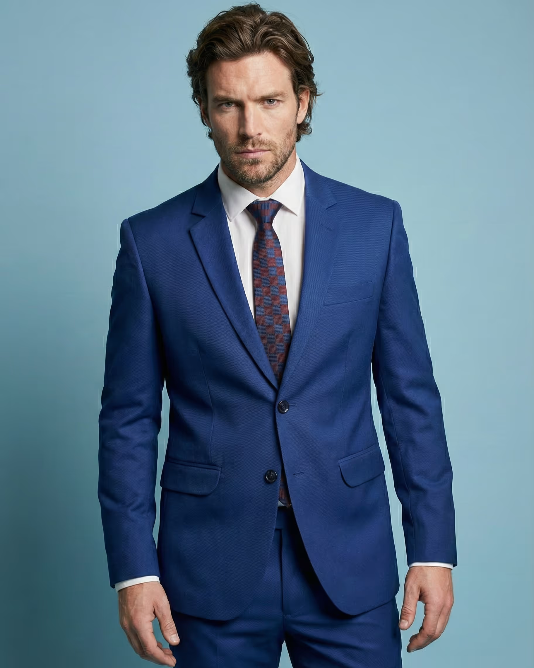 Royal Blue Single Breasted Suit