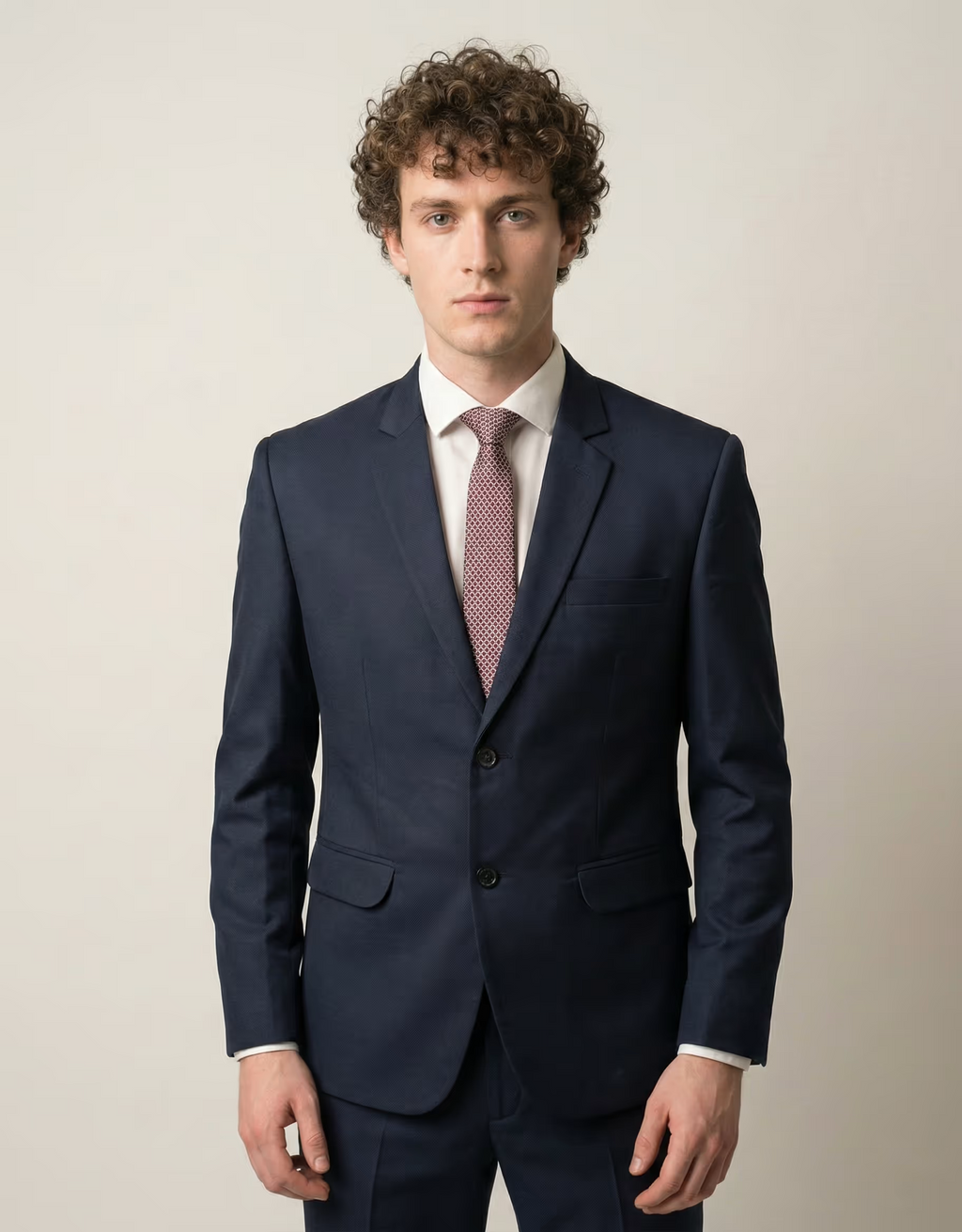 Blue Single Breasted Suit
