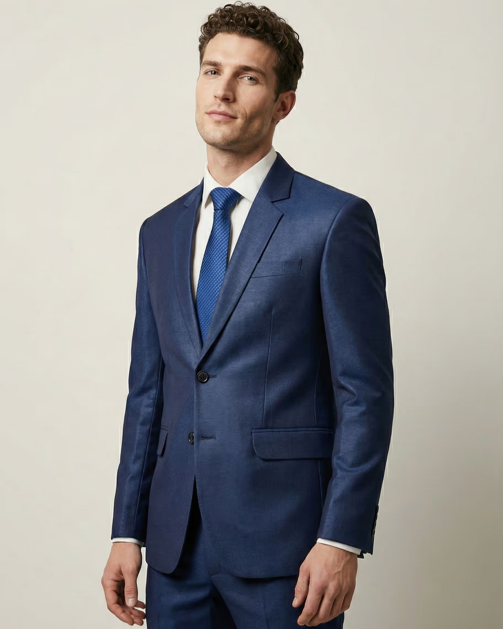 Dark Royal Blue Single Breasted Suit