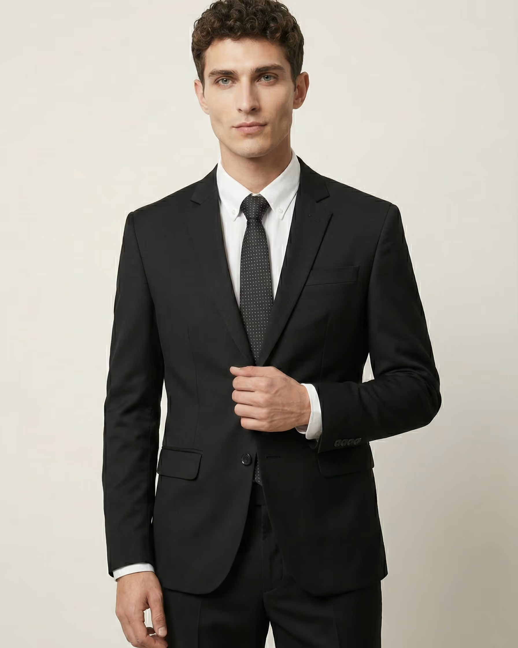 Black Single Breasted Suit