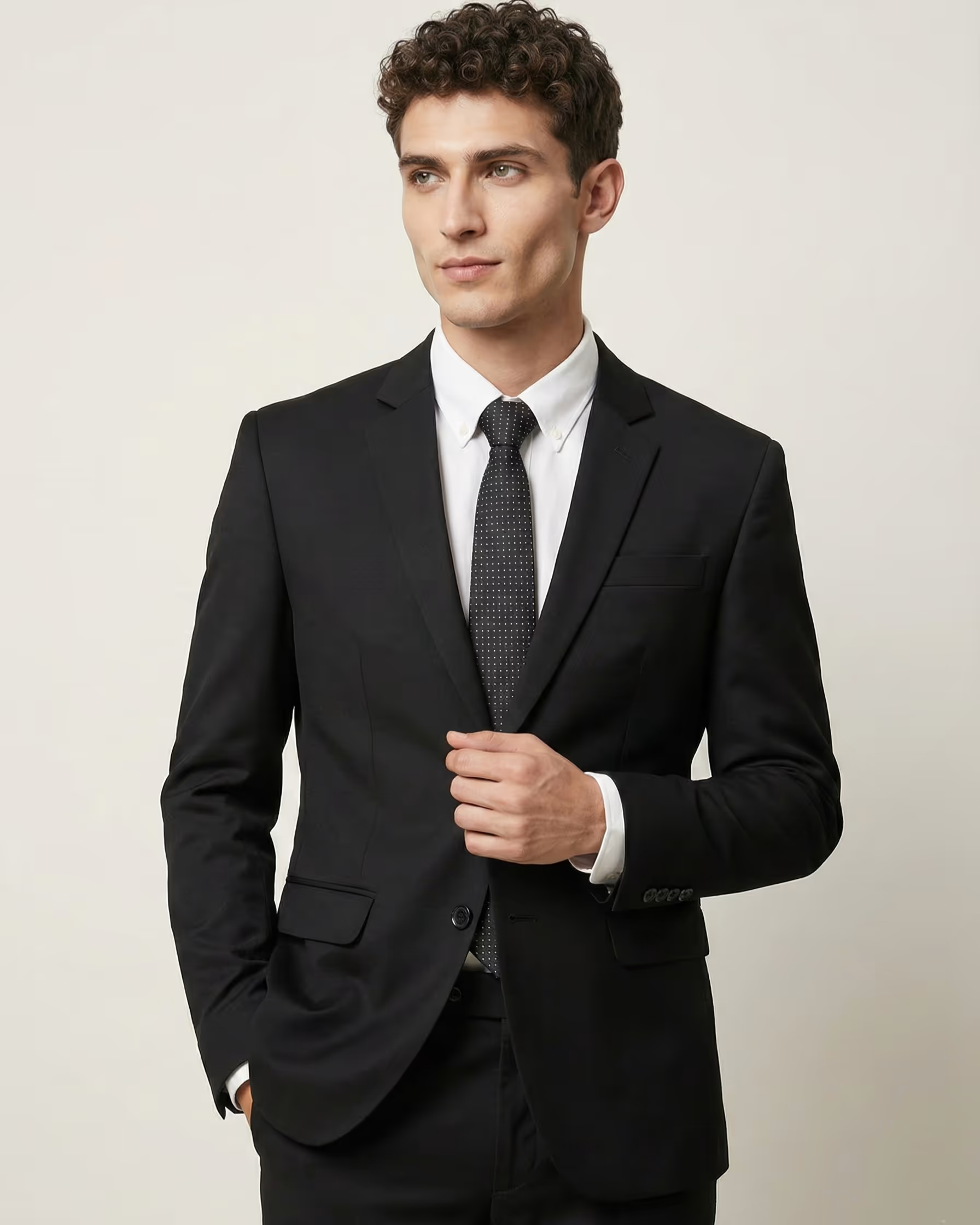Black Single Breasted Suit