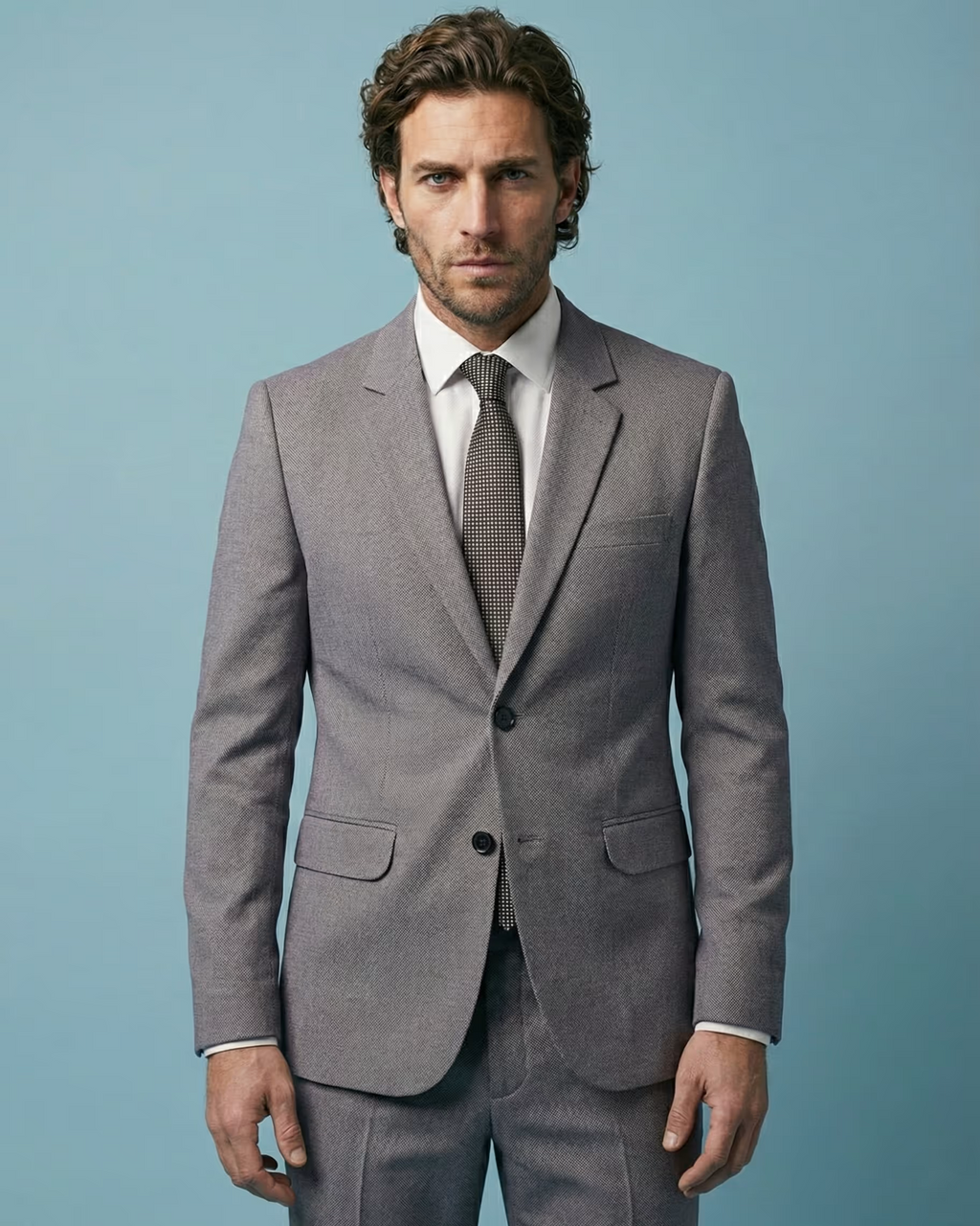 Light Purple Single Breasted Suit