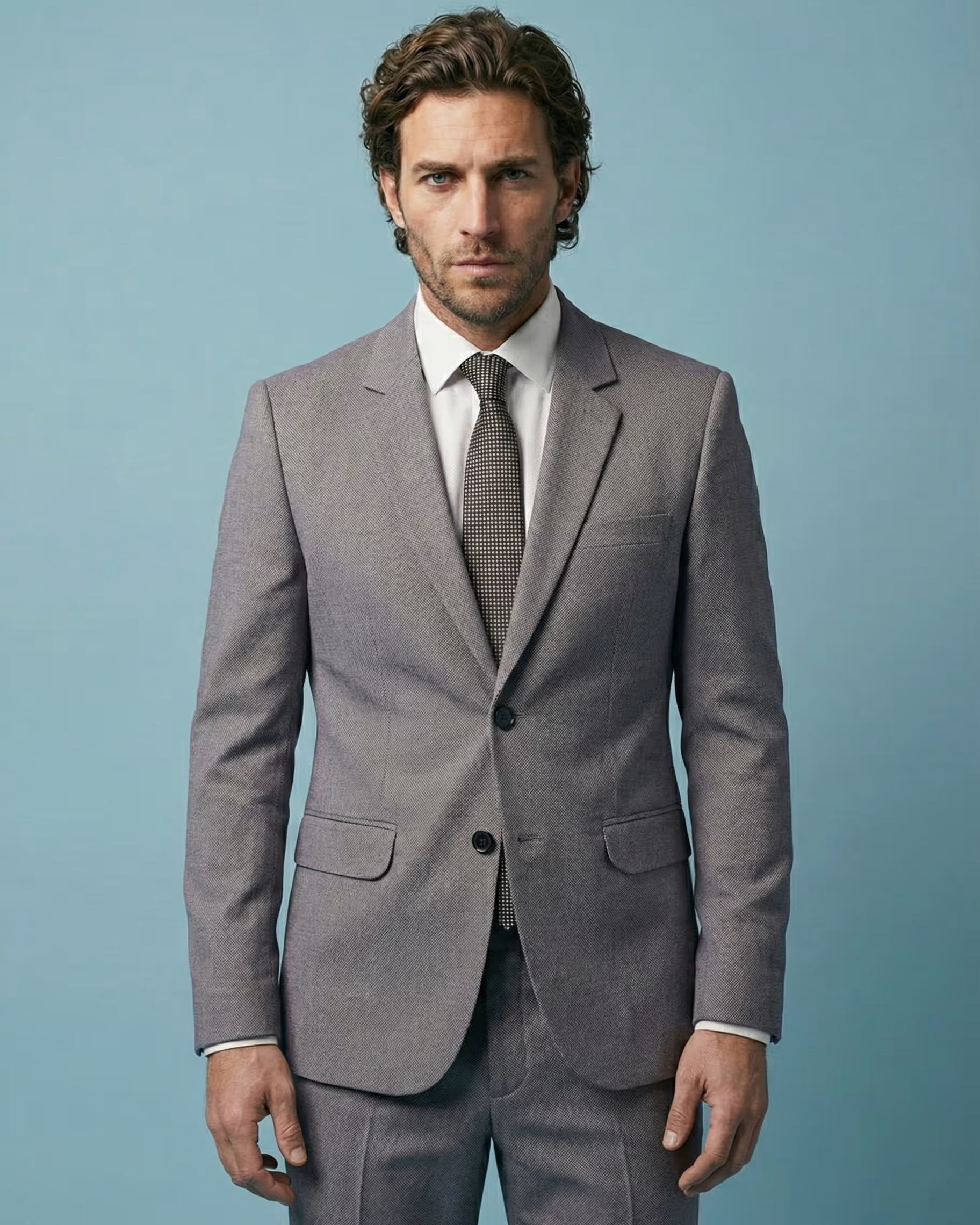 Light Purple Single Breasted Suit