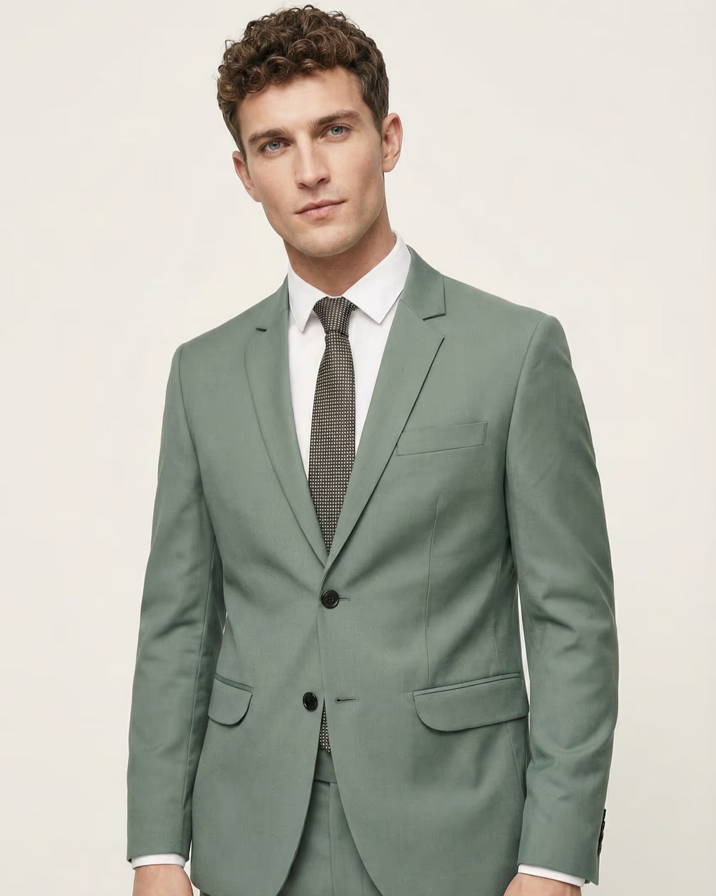 Green Single Breasted Suit