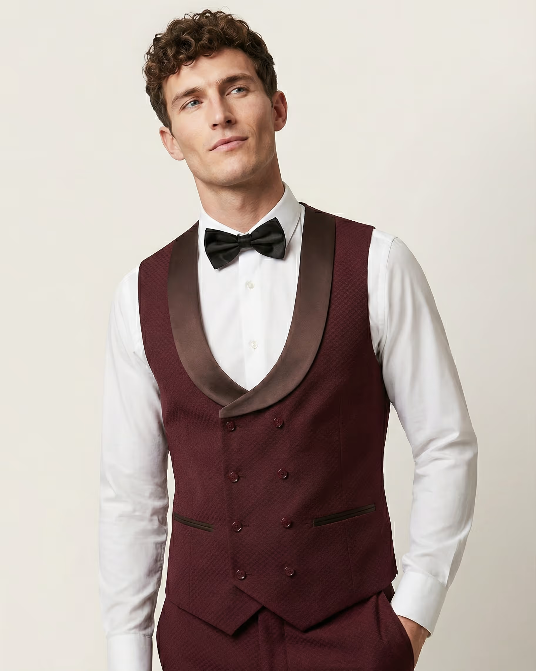 Wine 3-Piece Tuxedo Suit